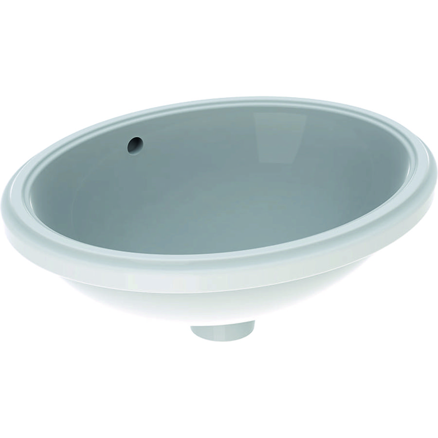 VariForm onderbouwwastafel ovaal 42x42cm met overloop wit