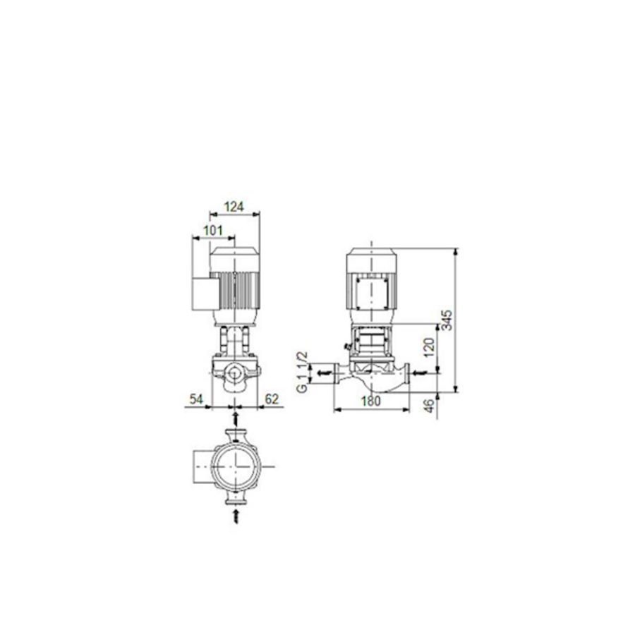Inlinepomp TP 25-50/2-A-O-A-BQQE 400Y 50HZ