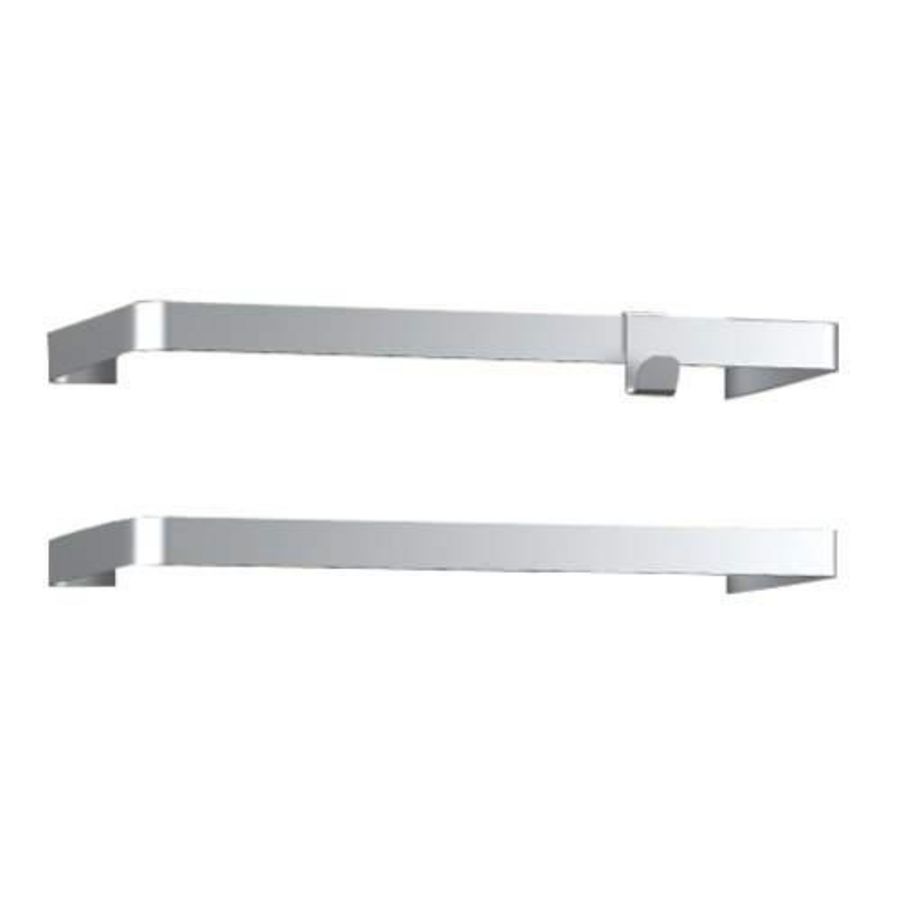 Radiator E-Comfort Icon Alu 2 handdoekdragers met haak