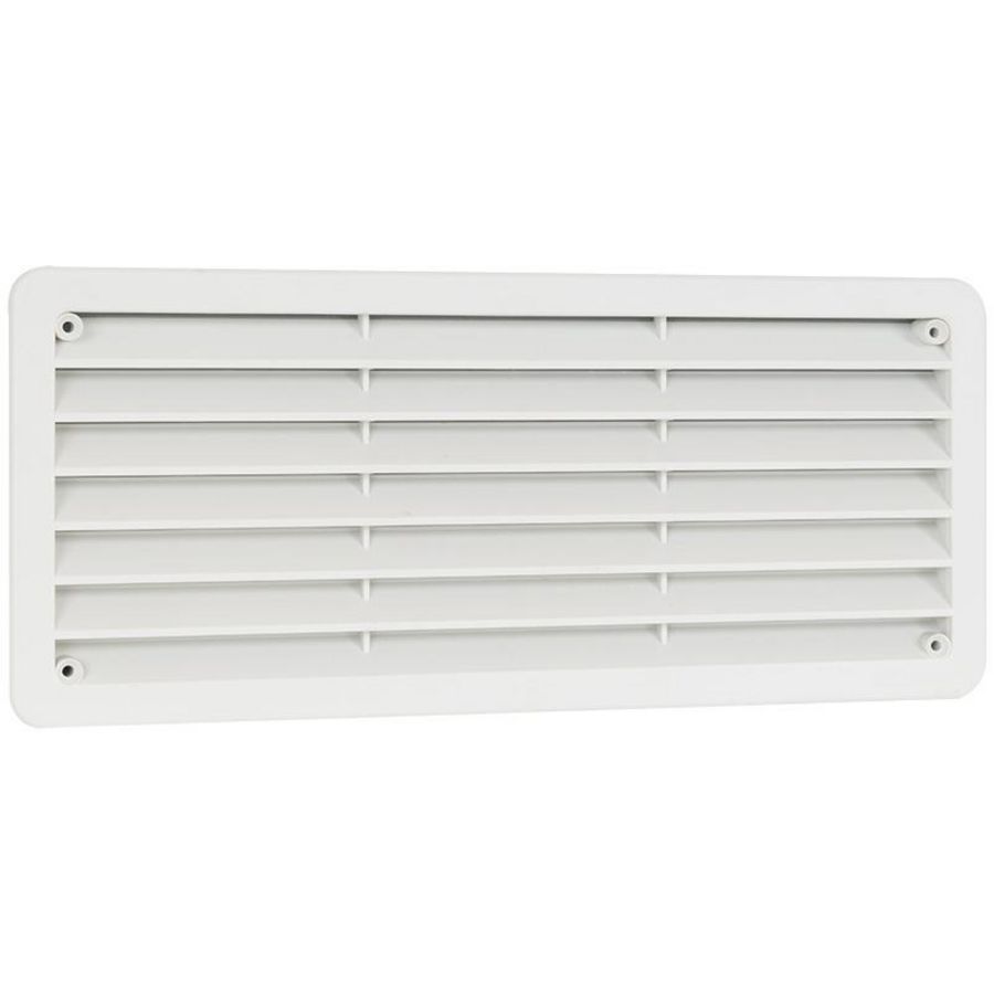Kunststof ventilatierooster 270x120mm lichtgrijs