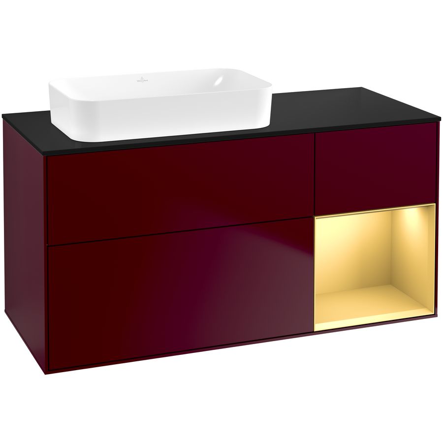 Wastafelonderkast Finion 1200x603x501mm Peony Matt Lacquer G692HFHB