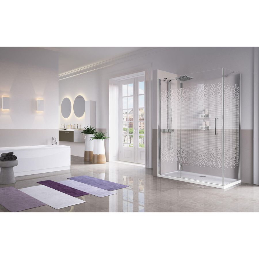 Zijwand LOUVNF 815-845x1950mm matchroom helder