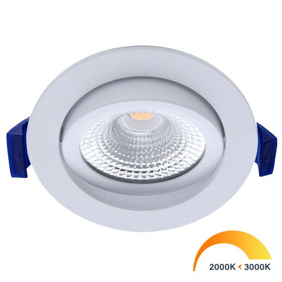 Inbouwspot led 5W WarmDim IP54 rond wit