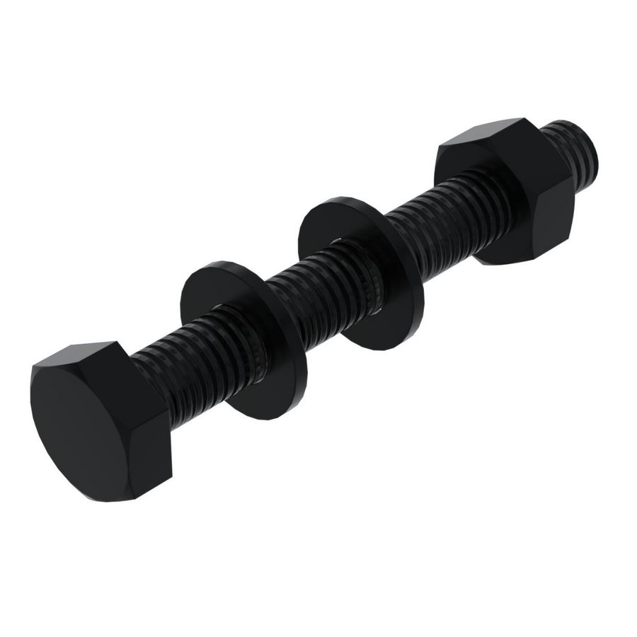 Hexagonal screw with nut and washers M10x80 Staal Ele VVE=20
