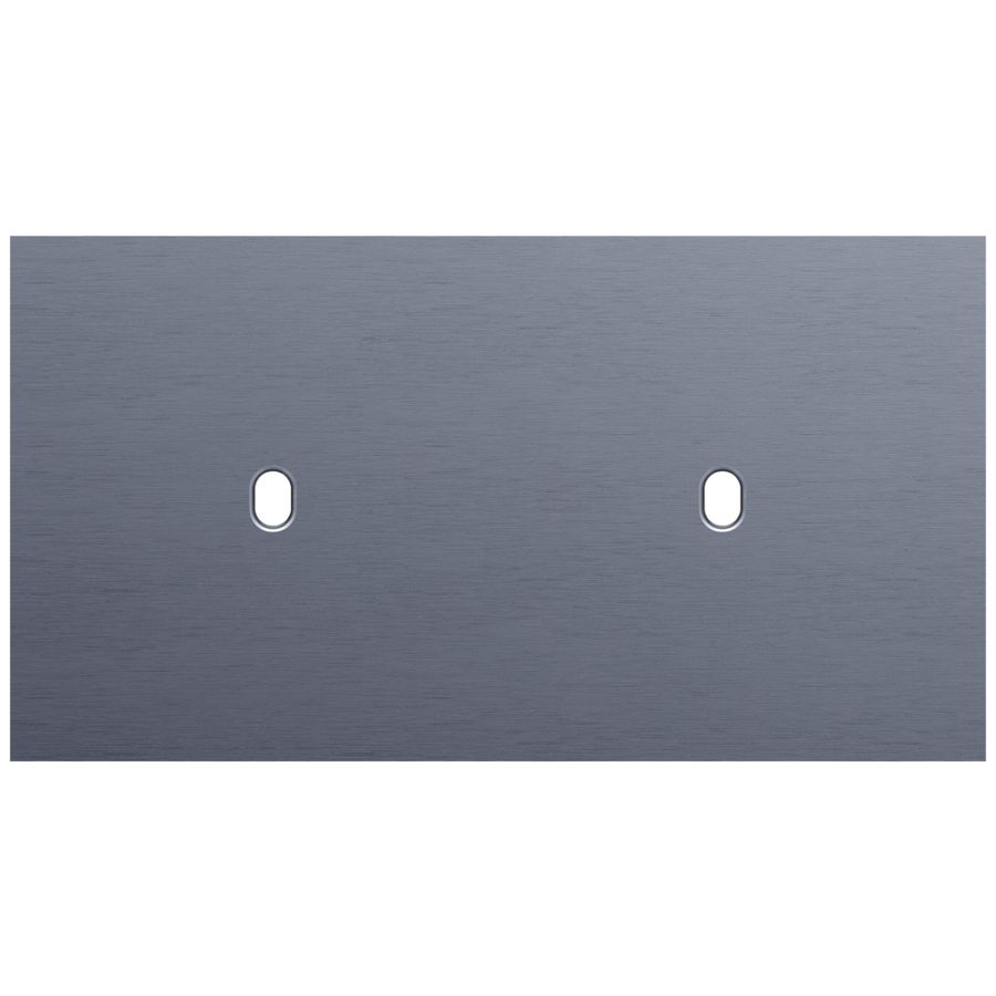 Tweevoudige afdekpl. horizontaal 71mm centerafstand twee enk