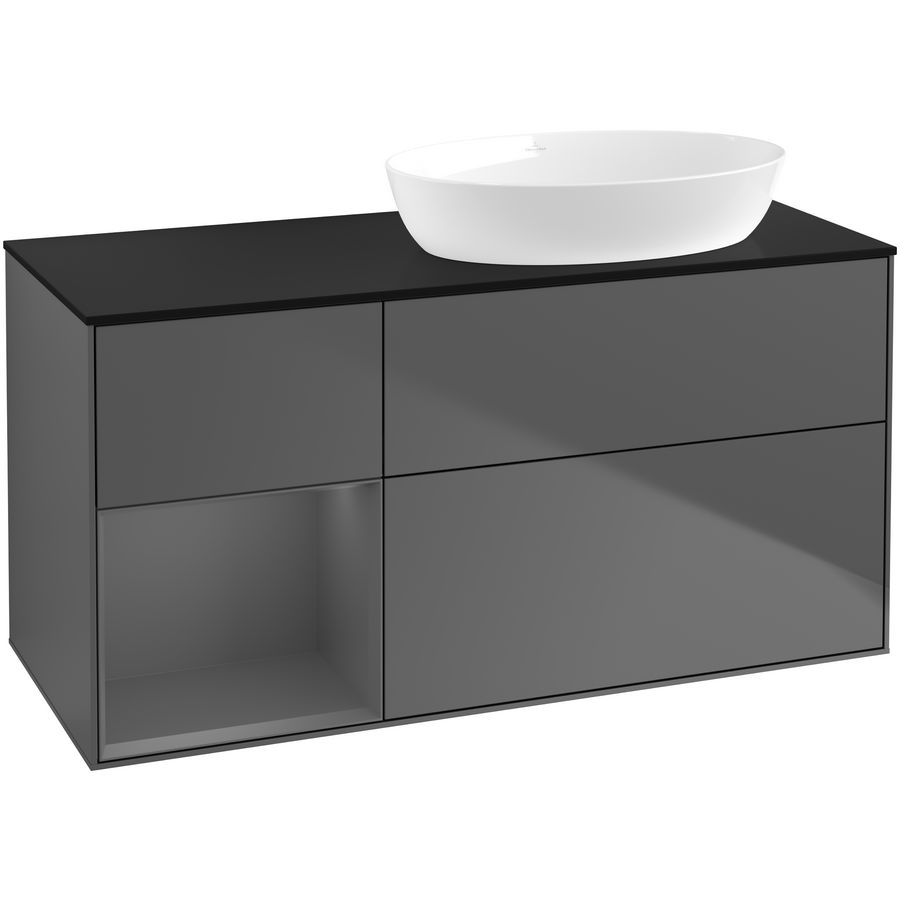 Wastafelonderkast Finion 1200x603x501mm Antr. Matt Lacquer GA42GKGK