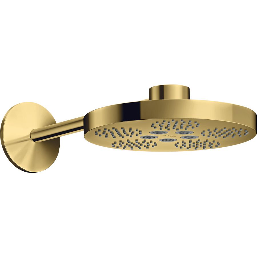Hoofddouche AXOR One 280 2 straalsoorten+wandaansluiting Polished Gold-Optic
