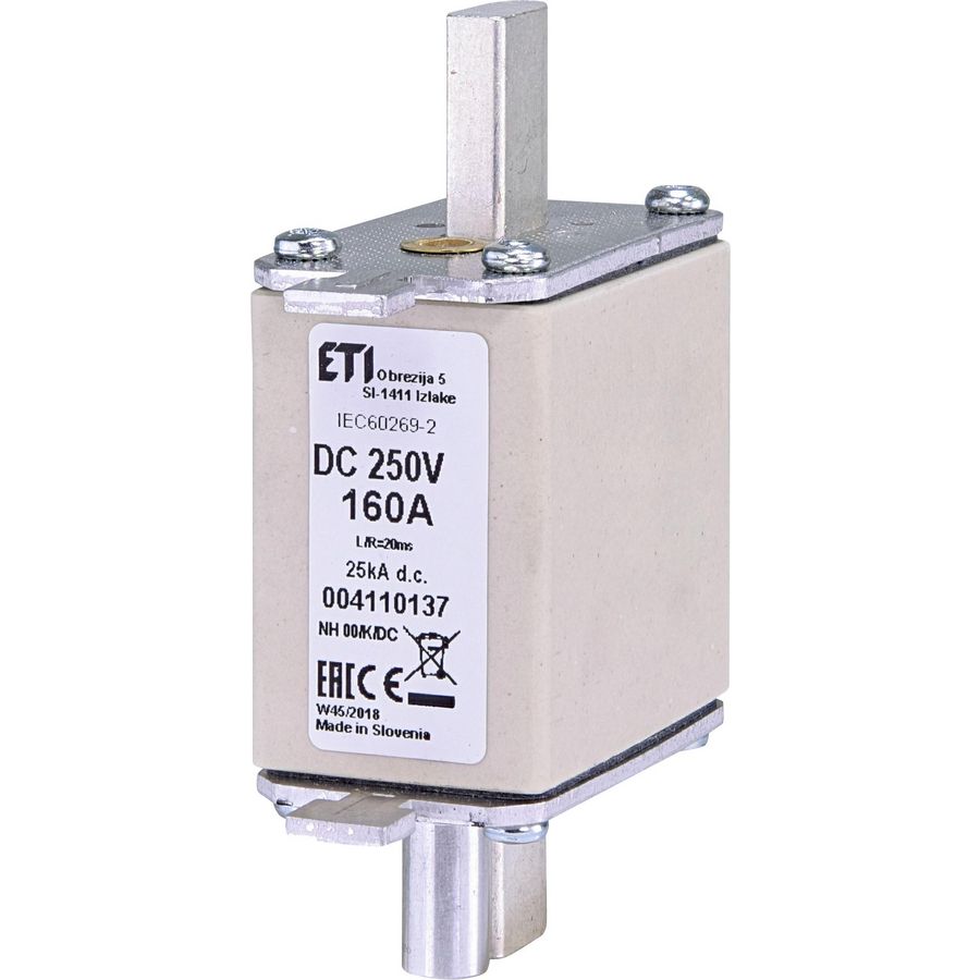 Zekering NH00/K 160A/250V DC 4110137 VVE=3