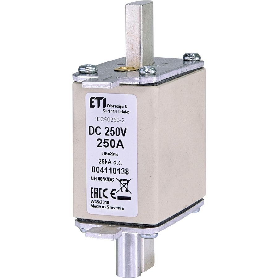 Zekering NH00/K 250A/250V DC 4110138 VVE=3
