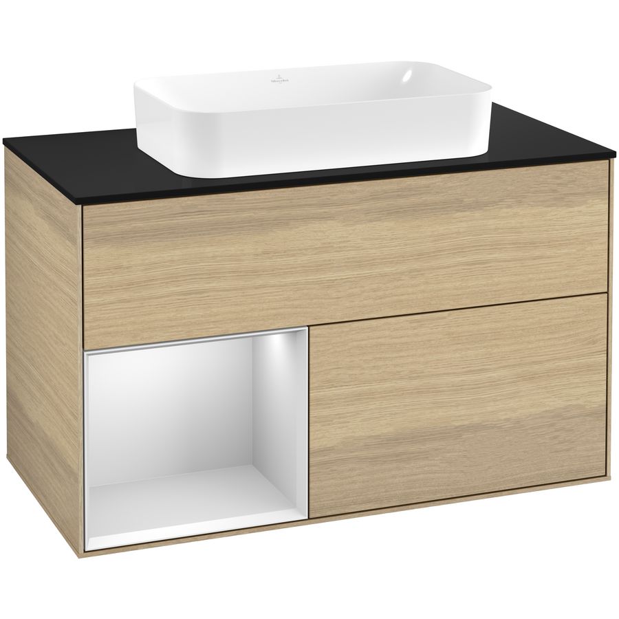 Wastafelonderkast Finion 1000x603x501mm Oak Veneer G652MTPC