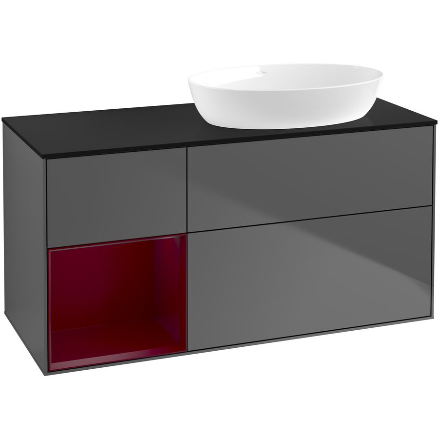 Wastafelonderkast Finion 1200x603x501mm Antr. Matt Lacquer GA42HBGK