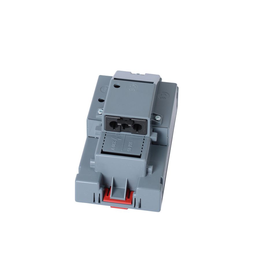 Inbouwunit 4 mod. horiz. 2xWandcontactdoos voorbedraad