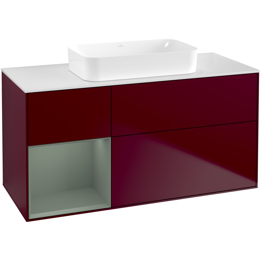 Wastafelonderkast Finion 1200x603x501mm Peony Matt Lacquer G701GMHB