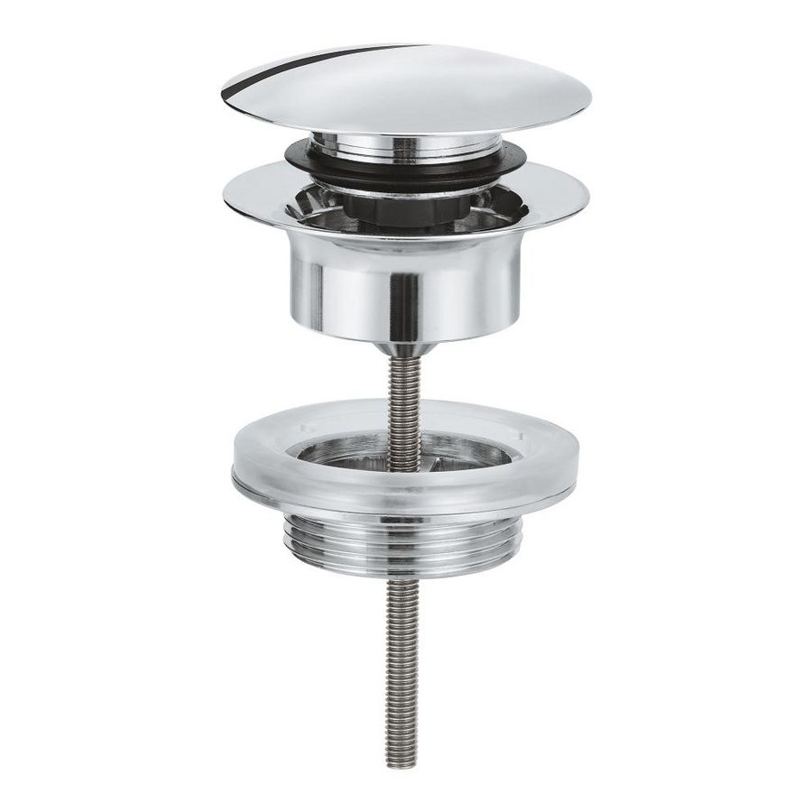 Afvoerplug Push open 1.1/4" chroom