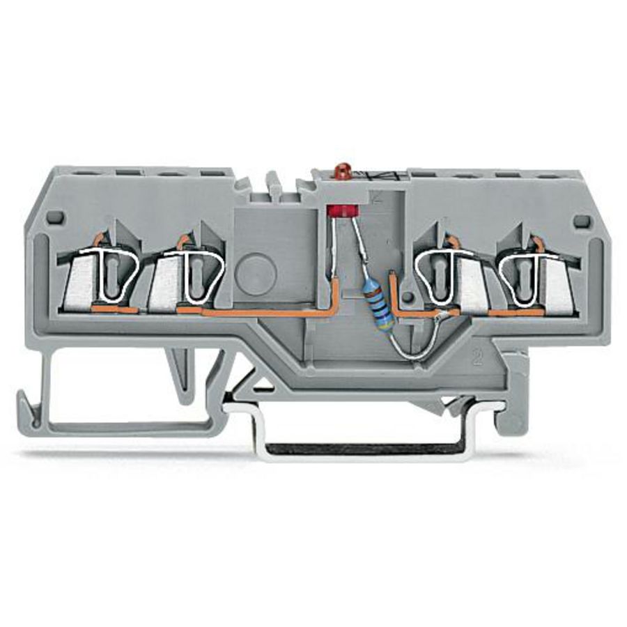 Moduleklem 4-draads LED rood grijs 279-809/281-413 VVE=100