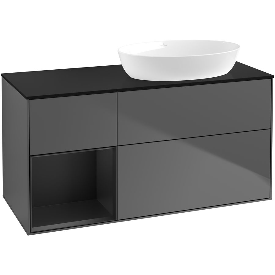 Wastafelonderkast Finion 1200x603x501mm Antr. Matt Lacquer GA42PDGK