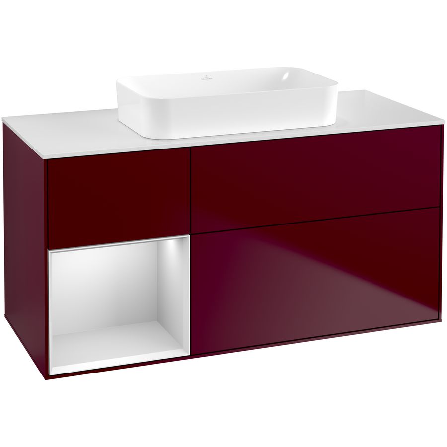 Wastafelonderkast Finion 1200x603x501mm Peony Matt Lacquer G701MTHB