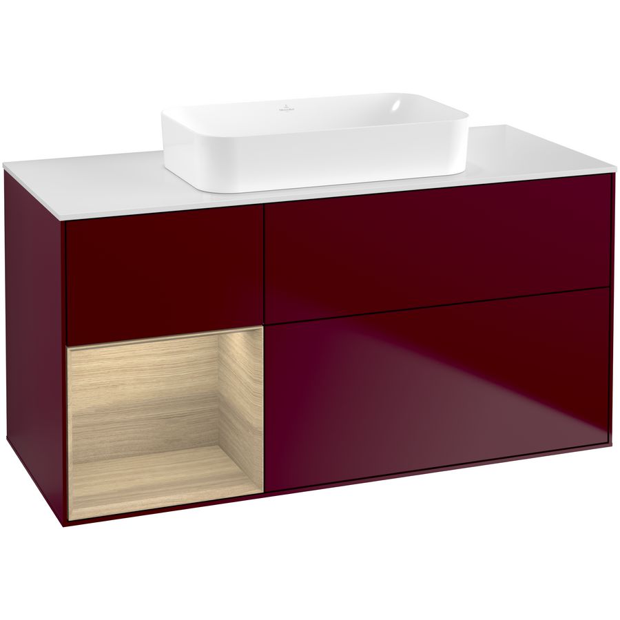 Wastafelonderkast Finion 1200x603x501mm Peony Matt Lacquer G701PCHB