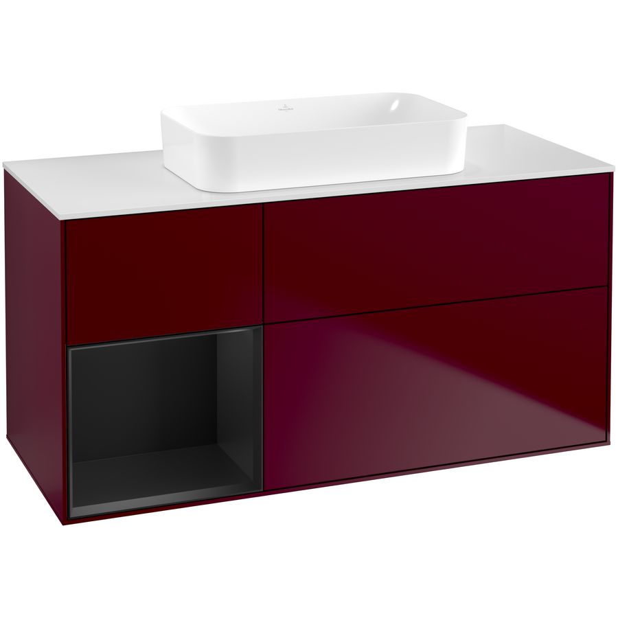 Wastafelonderkast Finion 1200x603x501mm Peony Matt Lacquer G701PDHB