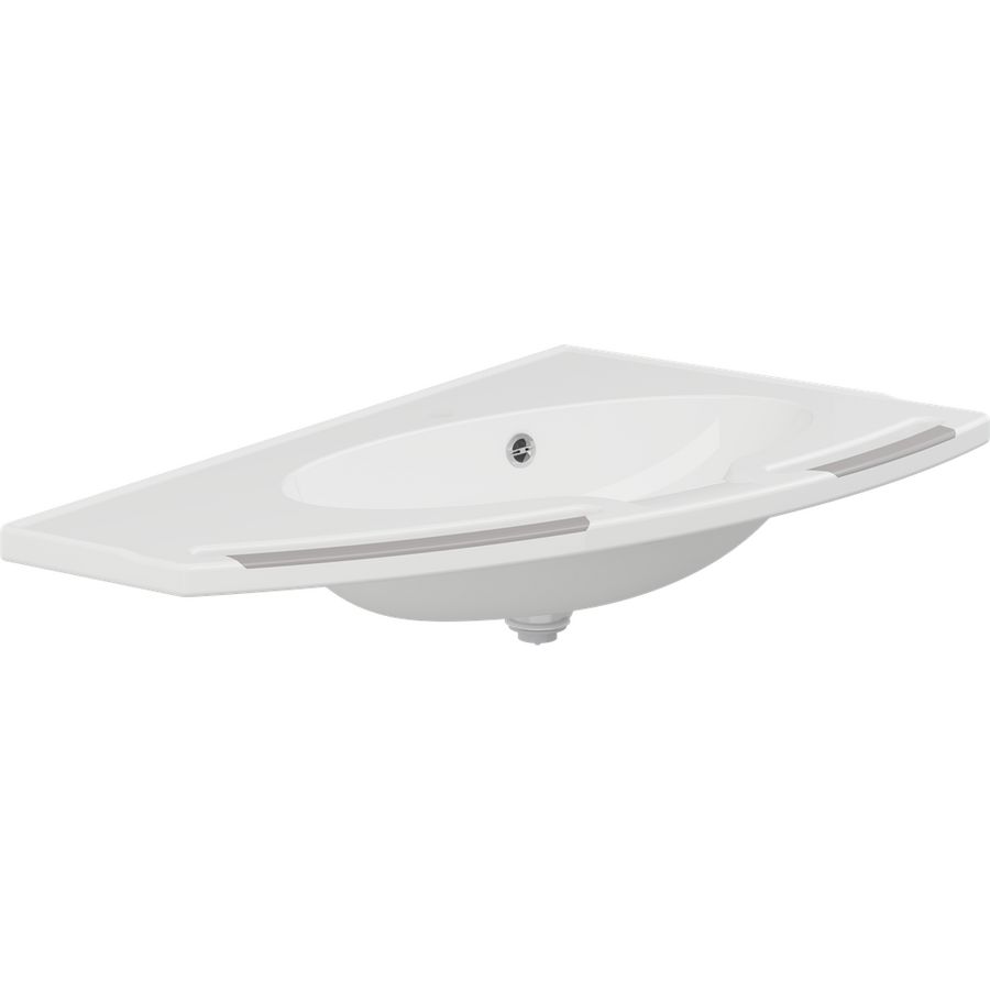 Wastafel met overloop links afgerond MATRIX ANGLE DEEP R2142112000