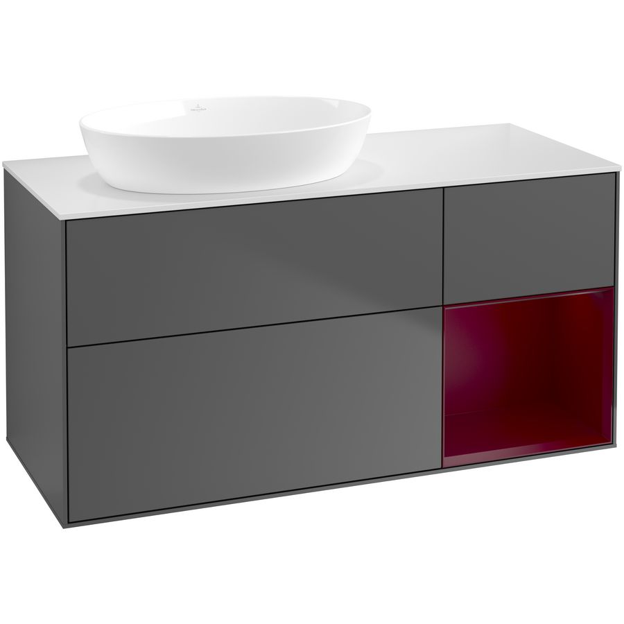 Wastafelonderkast Finion 1200x603x501mm Antr. Matt Lacquer GA51HBGK