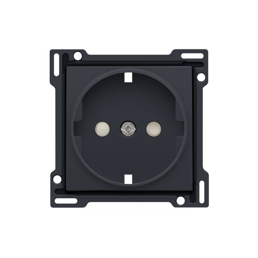 Afwerkingsset stopcontact randaarde/besch.afsl. anthracite