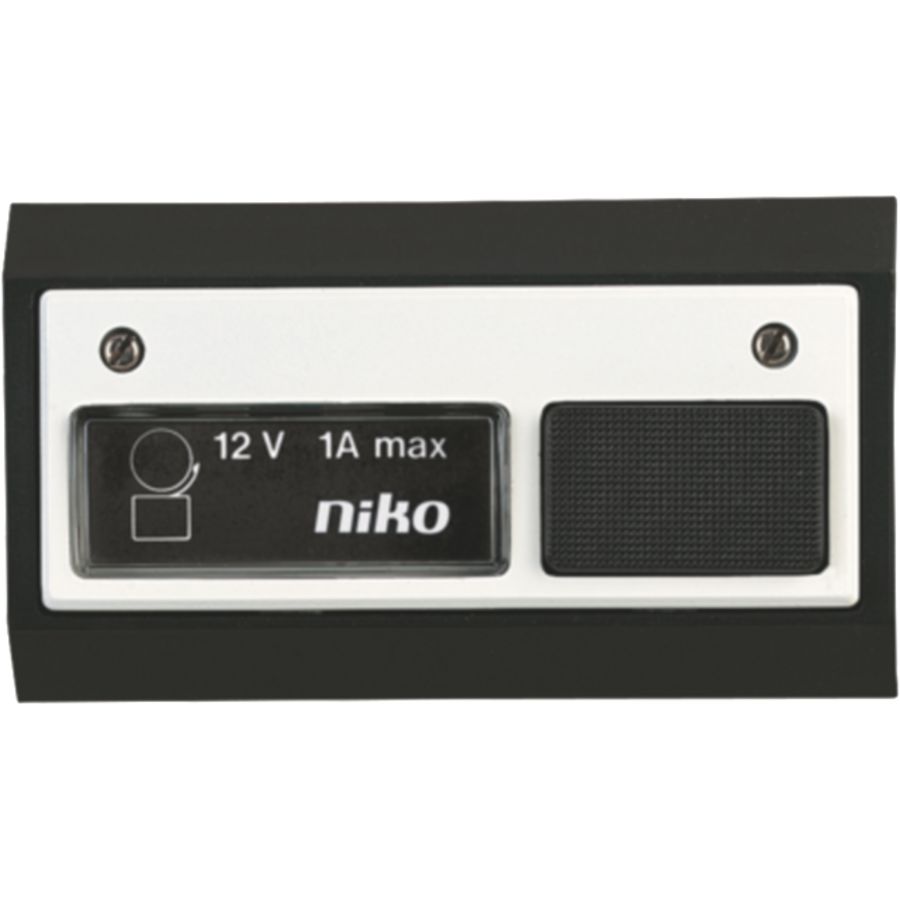 Toegangscontrole - deurbel 12V-1A incl. lamp zwart/wit