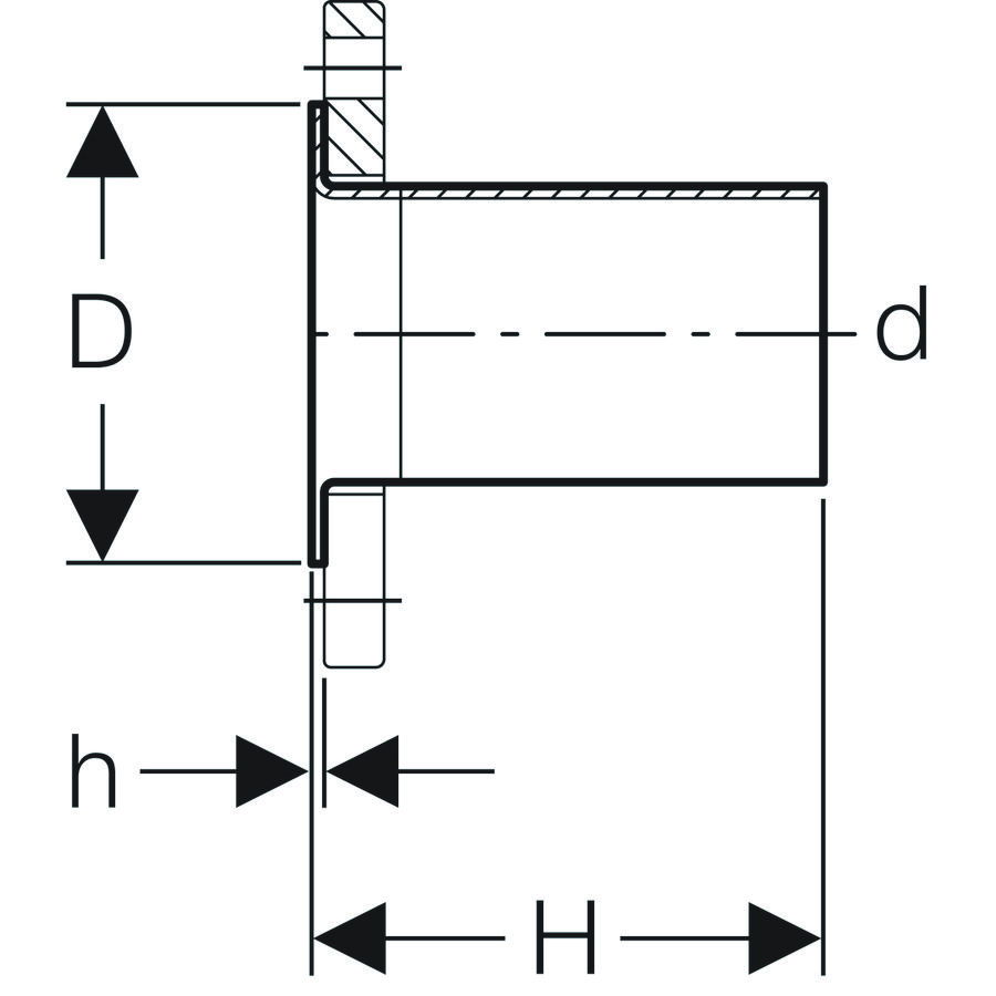Flenskraag MAPRESS KOPER PN10/16 DN50/54mm 1x spie