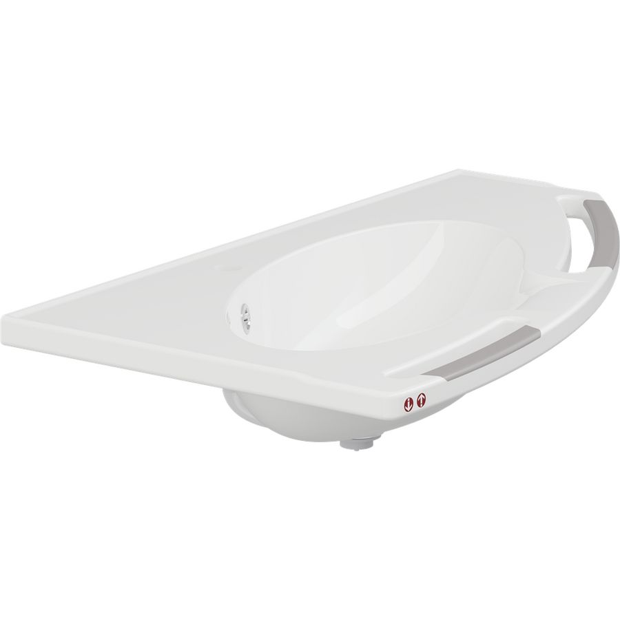 Wastafel met overloop rechts afgerond MATRIX ANGLE DEEP R2150112000