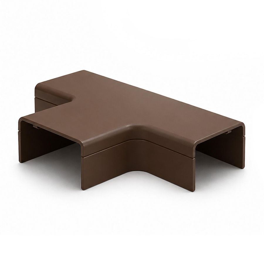 Doos a 2st. Systeem25 t-stuk met bodemstuk 25x13mm bruin