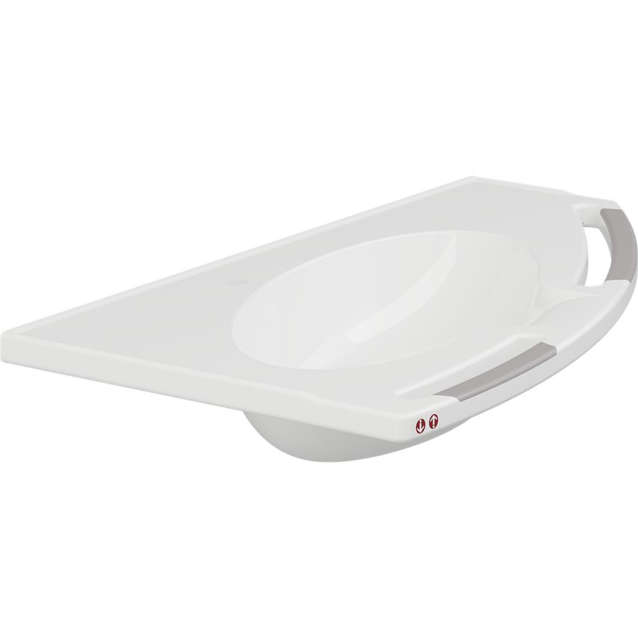 Wastafel zonder overloop rechts afgerond MATRIX ANGLE DEEP R2151112000