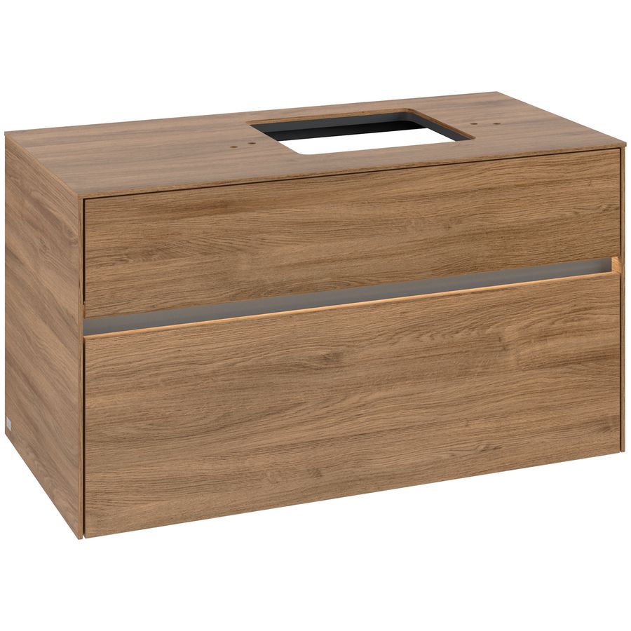 Wastafelonderkast Collaro 1000x548x500mm Oak.Kans C127B0RH