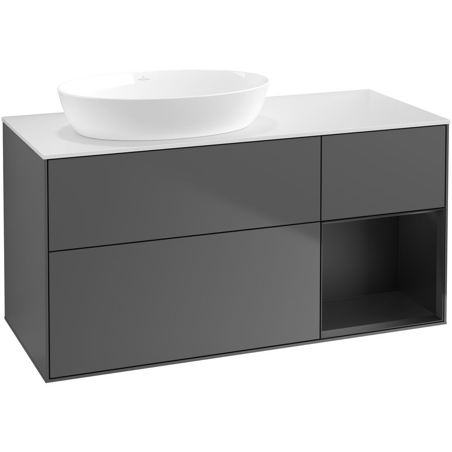 Wastafelonderkast Finion 1200x603x501mm Antr. Matt Lacquer GA51PDGK