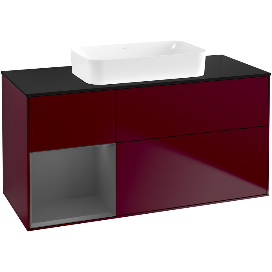Wastafelonderkast Finion 1200x603x501mm Peony Matt Lacquer G702GKHB