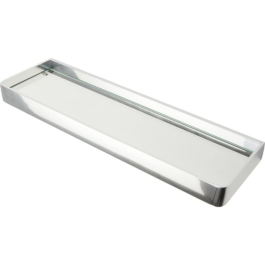 Planchet glas geborsteld aluminium 60cm ALINE incl. bevestiging