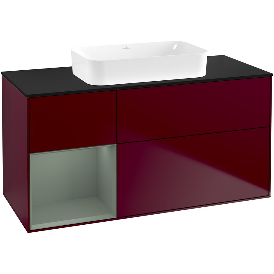 Wastafelonderkast Finion 1200x603x501mm Peony Matt Lacquer G702GMHB