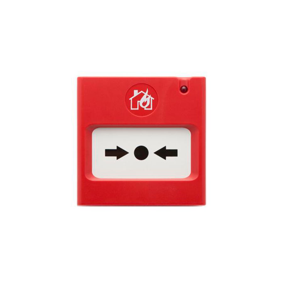 Adresseerbare handmelder binnen ISO rood/IP40 met isolator