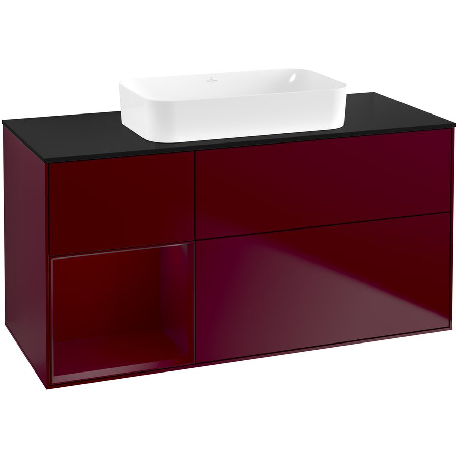 Wastafelonderkast Finion 1200x603x501mm Peony Matt Lacquer G702HBHB