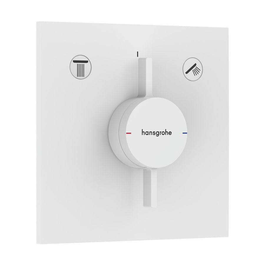 DuoTurn E afbouwdeel tbv inbouwkraan voor 2 functies mat wit