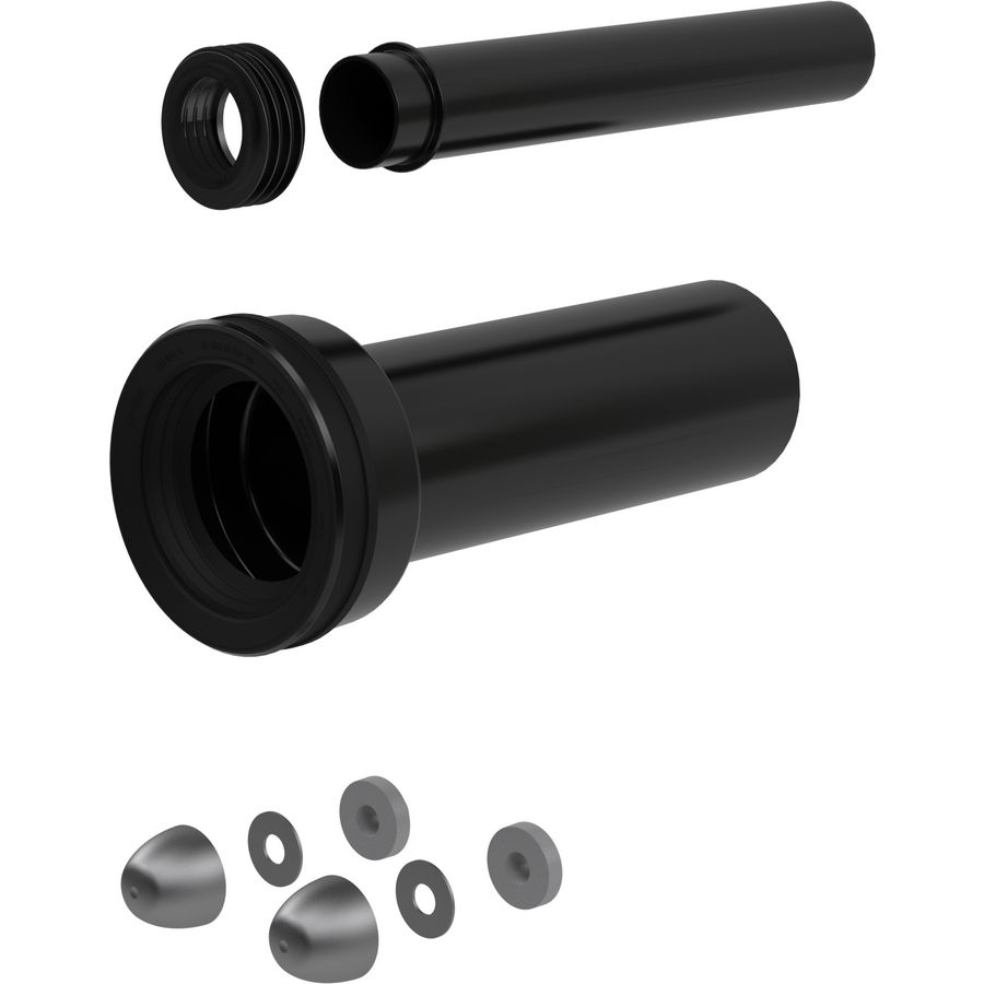Aansluitgarnituur / toe- en afvoerset verlengd tbv wandcloset 2-dlg. ø110mm / ø45mm L=300mm