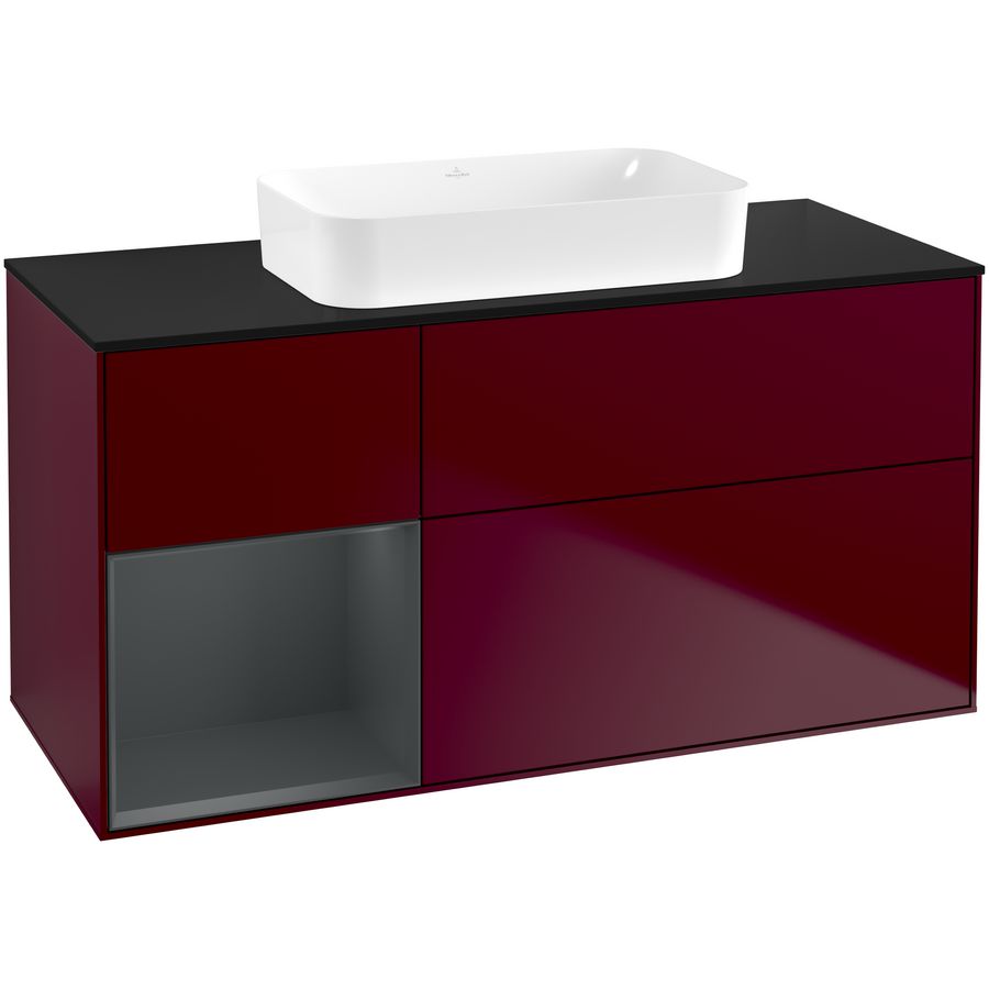 Wastafelonderkast Finion 1200x603x501mm Peony Matt Lacquer G702HGHB