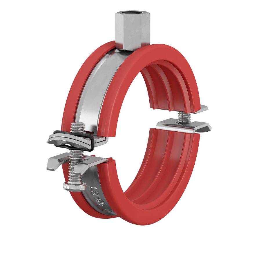 Pijpbeugel FLAMCOFIX BSM/S M8/10 Ø12-14mm (1/4") met siliconen inlage Fastfix VVE=50