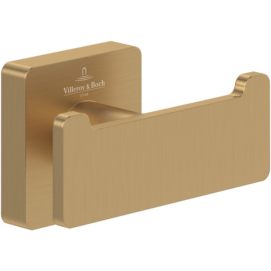 Dubbele handdoekhaak  Elements - Striking Brushed Gold