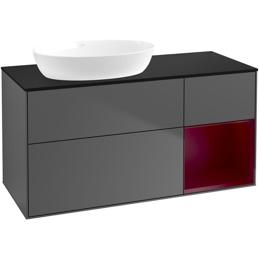 Wastafelonderkast Finion 1200x603x501mm Antr. Matt Lacquer GA52HBGK