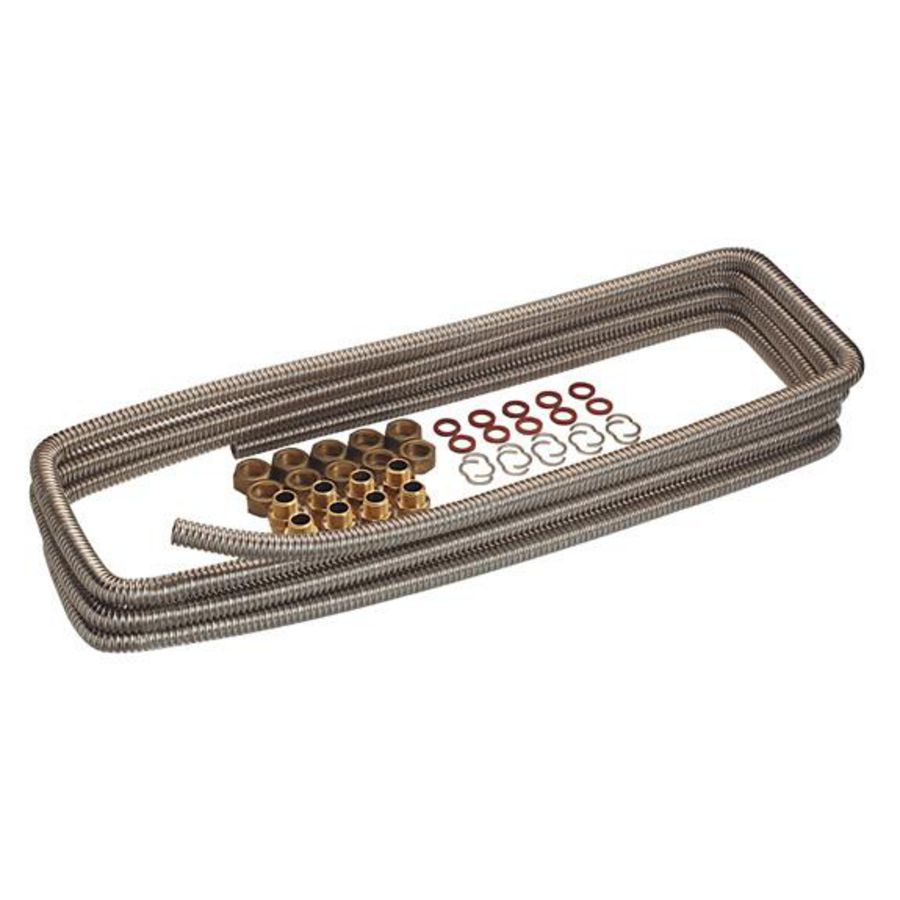 Inoflex montageset 3/8" Flex parallel gegolfde RVS bu