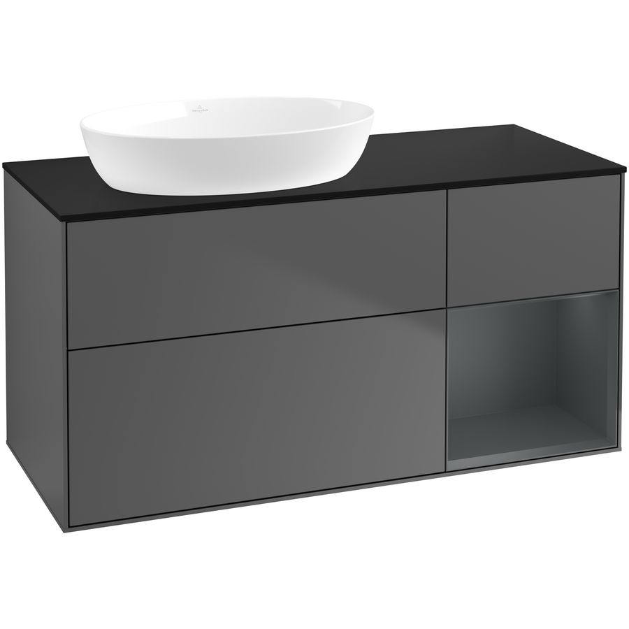 Wastafelonderkast Finion 1200x603x501mm Antr. Matt Lacquer GA52HGGK