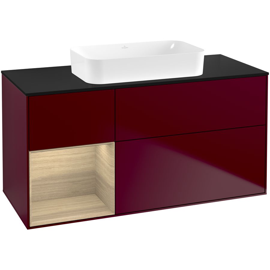 Wastafelonderkast Finion 1200x603x501mm Peony Matt Lacquer G702PCHB