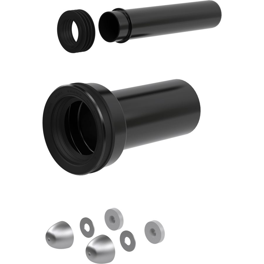 Aansluitgarnituur / toe- en afvoerset tbv wandcloset 2-dlg. ø110mm / ø45mm 230mm