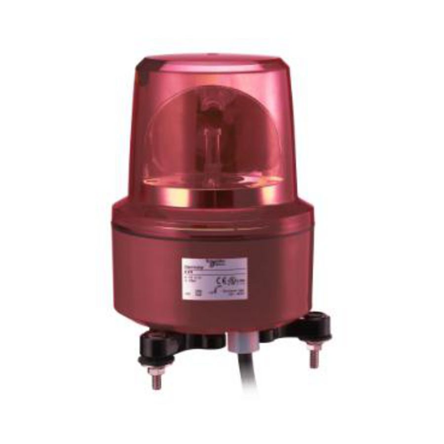 Draaiende spiegel Ø130mm 24V Rood
