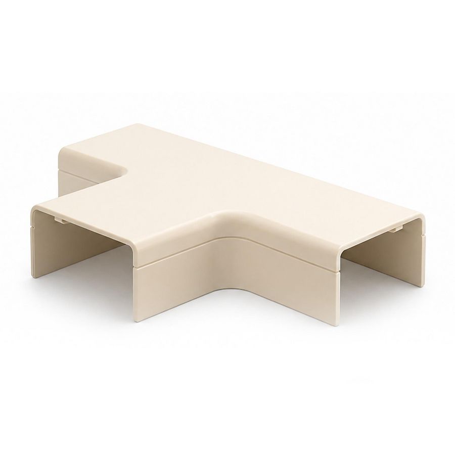 Zak a 2st. T-stuk met bodemstuk 25x13mm Systeem25 creme